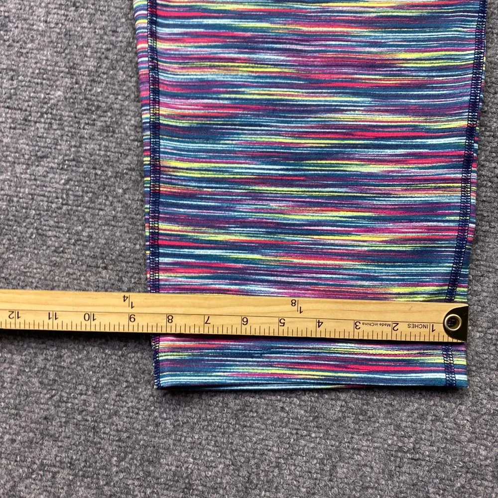 Lands End Womens Space Dye Cropped Leggings Multi Color Active Pants Sz‎ L 14-16